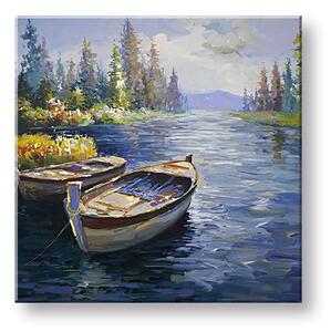 Obraz na plátne LOĎ V PRÍSTAVE - 50x50 cm