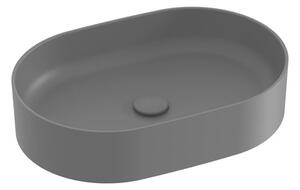 Umývadlo na dosku Ravak Ceramic Slim 55x37 cm antracit bez prepadu XJX03155000