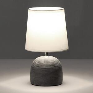Sivá keramická stolová lampa s textilným tienidlom (výška 27,5 cm) – Casa Selección