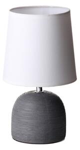 Sivá keramická stolová lampa s textilným tienidlom (výška 27,5 cm) – Casa Selección