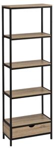 Čierna prírodná knižnica v dekore duba 60x180 cm Urban – Casa Selección