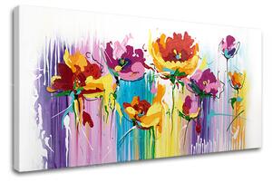Obraz na plátne KVETY 1 dielny - 60x30 cm