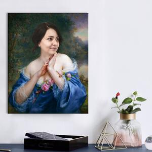Darček pre ženy - historický obraz z fotky a portréty - 70x90 cm – portrét 7