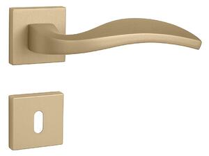 Dverové kovanie MP FO - DIANA - HR (OLS - Mosadz brúsená), kľučka-kľučka, Otvor pre obyčajný kľúč BB, MP OLS Mosaz broušená
