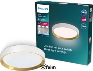 Philips 8720169301399 Hanno stropné svietidlo D384mm LED 24W/2800lm 4000K biela, zlatá, SceneSwitch