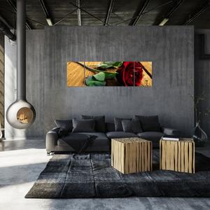 Ležiaci ruža - obraz (Obraz 170x50cm)