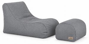 SakyPaky Sakypak sedací vak s podnožníkem světle šedý melír