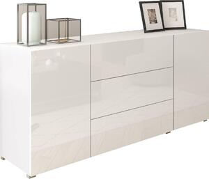 ŠIROKÁ KOMODA, biela, biela s vysokým leskom, 150/68/38,5 cm MID.YOU - Online Only obývacie izby, Online Only