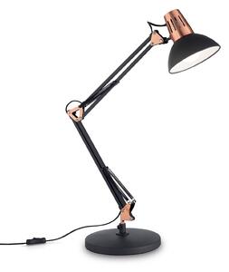 Stolná lampa Wally s kĺbovým ramenom čierna/medená