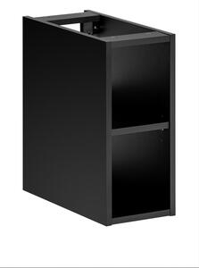 Kúpeľňová skrinka s doskou SANTA FE Black D140/1 | 140 cm