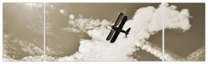 Letiace lietadlo - obrazy (Obraz 170x50cm)