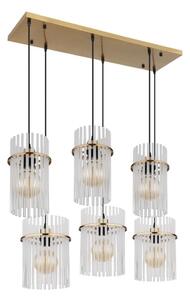 Globo 15698-6HM - Luster na lanku GORLEY 6xE27/60W/230V zlatý