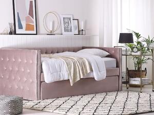 Rozkladacia posteľ 90 cm GENSA (ružová) (s roštom). Vlastná spoľahlivá doprava až k Vám domov. 1023086