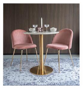 Okrúhly jedálenský stôl s doskou v dekore mramoru ø 70 cm Bolzano – House Nordic
