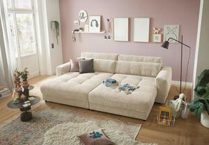 MEGA POHOVKA, textil, kompozitné drevo, krémová MID.YOU - Online Only obývacie izby, Online Only