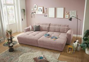 MEGA POHOVKA, textil, kompozitné drevo, svetloružová MID.YOU - Online Only obývacie izby, Online Only