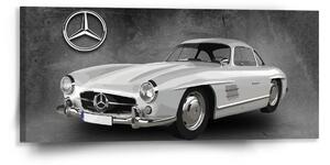 Sablio Obraz Mercedes-Benz 300 SL Sivé pozadie - 110x50 cm