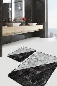 Čiernobiele kúpeľňové predložky v súprave 2 ks 60x100 cm - Mila Home
