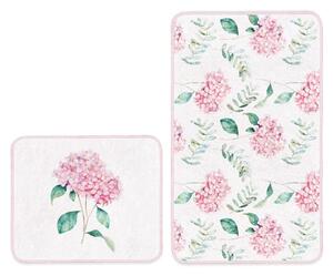 Bielo-ružové kúpeľňové predložky v súprave 2 ks 60x100 cm - Mila Home