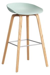 Barová stolička AAS 32, H75, Oak / Dusty mint – HAY