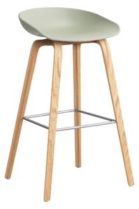 Barová stolička AAS 32, H75, Oak / Pastel green – HAY