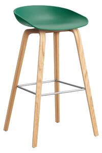 Barová stolička AAS 32, H75, Oak / Teal green – HAY