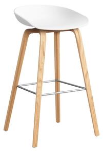 Barová stolička AAS 32, H75, Oak / White – HAY