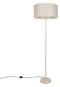 Japandi stojaca lampa béžová so svetlohnedým tienidlom 50cm - Simplo