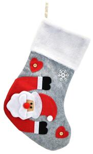 Vianočná topánka z flísu Santa, 43 x 24 cm