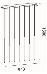 LED Luster na lanku LED/16W/230V 3000K