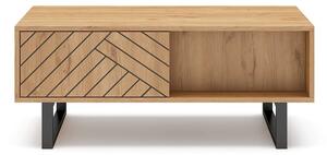 Konferenčný stolík v dekore duba v prírodnej farbe 55x110 cm Madona - Marckeric