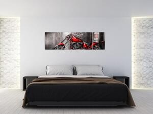 Obraz červené motorky (Obraz 170x50cm)