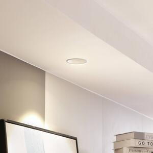 LED stropné svietidlo Arcchio Niria, biele, 2 700 K, Biela / opálová, Obývacia izba / jedáleň, Hliník, Moderný, Zapustené stropné svietidlo
