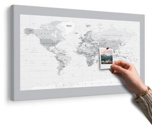 Obraz na korku klasická čiernobiela mapa so šedým okrajom