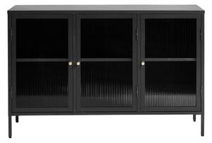 Čierna kovová vitrína 132x85 cm Bronco - Unique Furniture