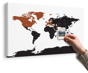 Obraz na korku moderná mapa s kontrastom