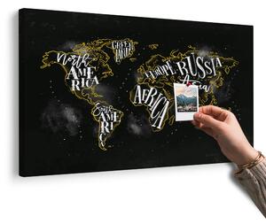 Obraz na korku trendová mapa sveta