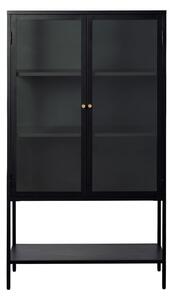 Čierna kovová vitrína 90x160 cm Carmel – Unique Furniture