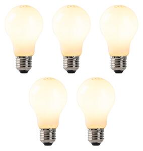 Sada 5 stmievateľných LED žiaroviek s opálovým sklom E27 7W 806 lm 2200K