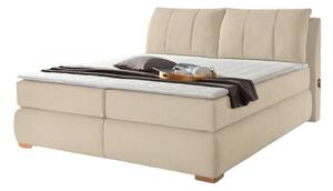 (4338) Boxsrping 180/200cm moderná posteľ krémová