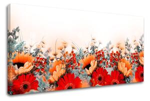 Obraz na stenu ČERVENÉ KVETY_154-13 - 30x60 cm