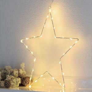 Vianočná deko LED hviezda Liva Star biela 30 cm