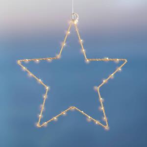Deko LED hviezda Liva Star, zlatá, Ø 30 cm