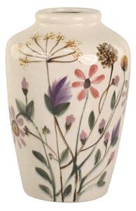 Kameninová váza Floral Cream 25 cm