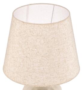Stolná lampa Vortice z keramiky, biela