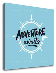 Motivačný obraz na stenu Adventure awaits_001 - 30x30 cm