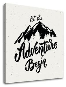 Motivačný obraz na stenu Let the adventure begin - 30x30 cm