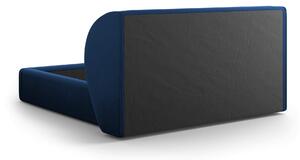 MUZZA Čalúnená posteľ milany s úložným priestorom 200 x 200 cm modrá