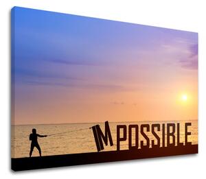 Motivačný obraz na stenu Impossible - 30x40 cm