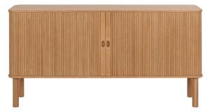 Nízka komoda v dekore duba s posuvnými dverami v prírodnej farbe 160x80 cm Langley – Actona